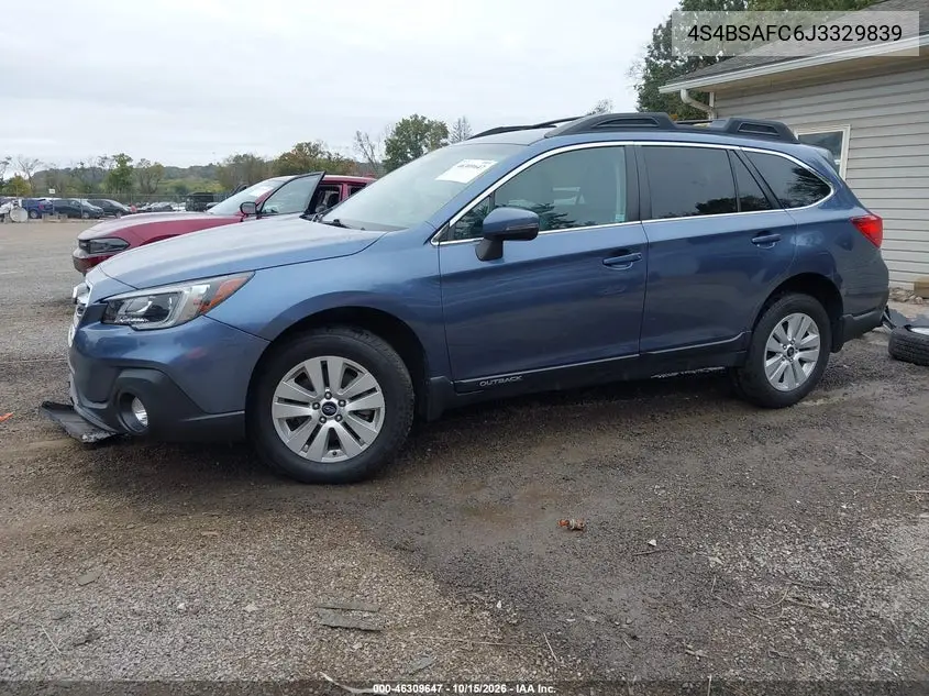 2018 SUBARU OUTBACK VIN 4S4BSAFC6J3329839 — фото 2
