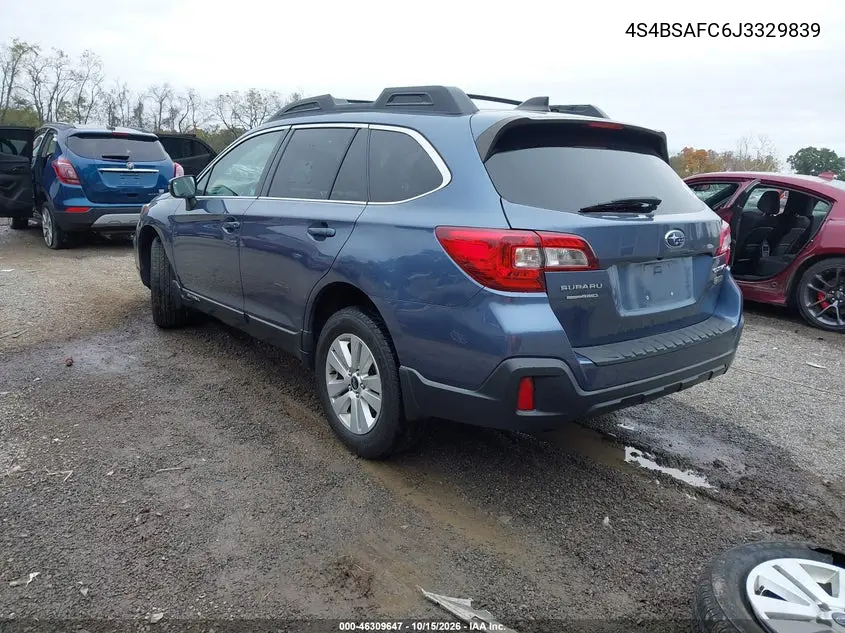 2018 SUBARU OUTBACK VIN 4S4BSAFC6J3329839 — фото 3