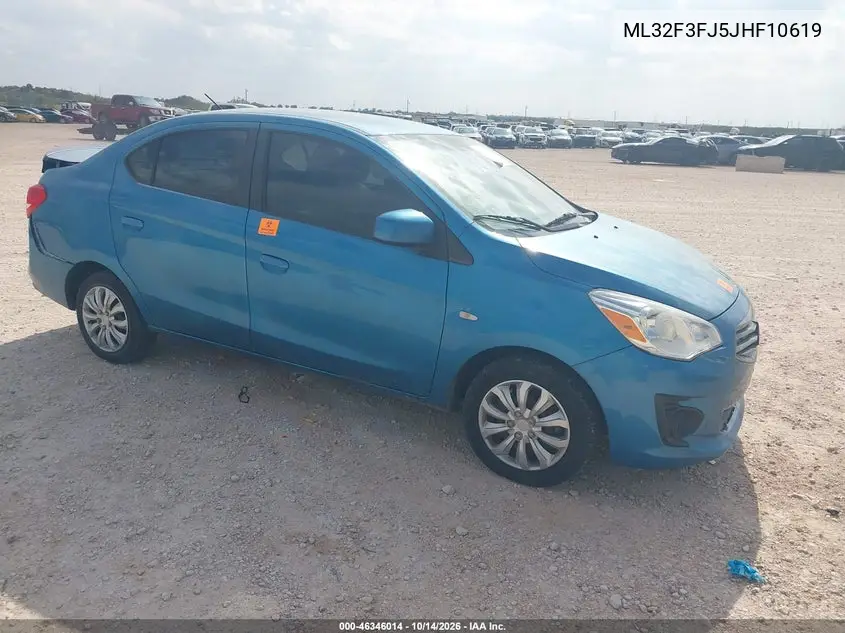 MITSUBISHI MIRAGE 2018, VIN ML32F3FJ5JHF10619