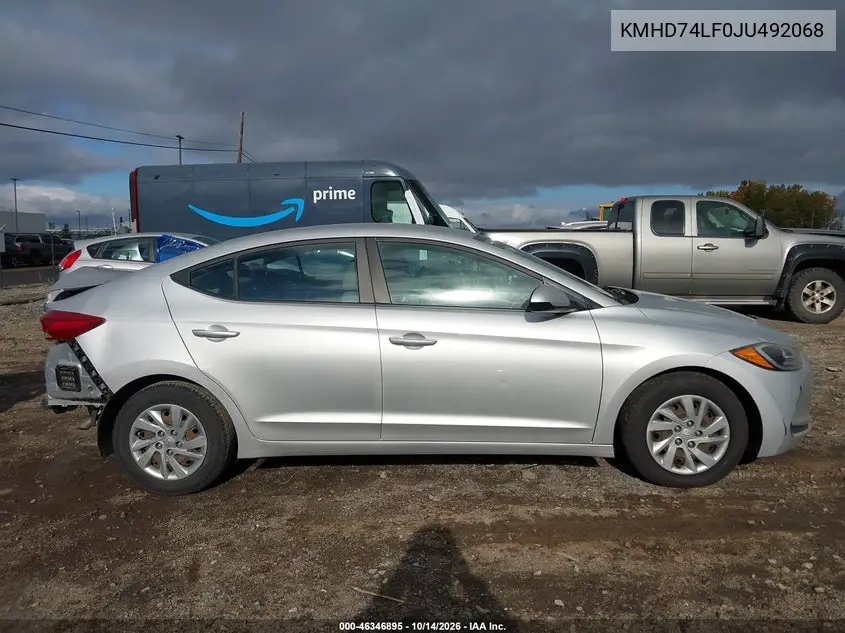 2018 HYUNDAI ELANTRA VIN KMHD74LF0JU492068 — фото 14