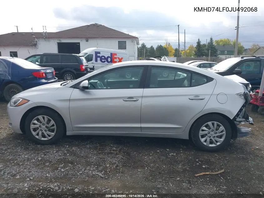 2018 HYUNDAI ELANTRA VIN KMHD74LF0JU492068 — фото 15