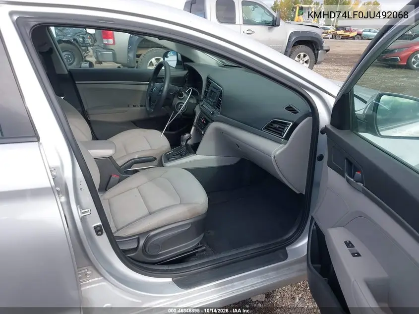 2018 HYUNDAI ELANTRA VIN KMHD74LF0JU492068 — фото 5