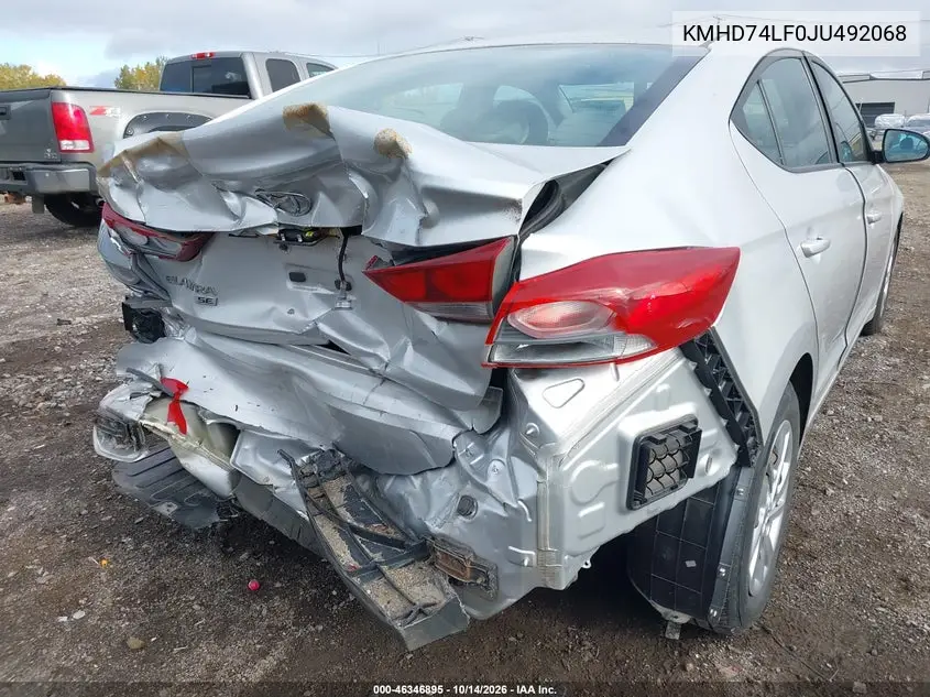 2018 HYUNDAI ELANTRA VIN KMHD74LF0JU492068 — фото 6