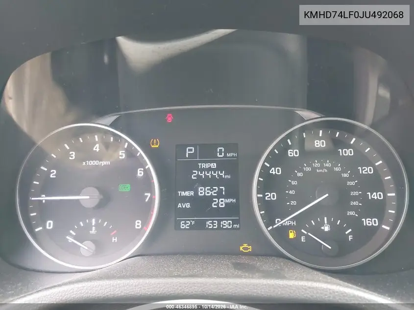 2018 HYUNDAI ELANTRA VIN KMHD74LF0JU492068 — фото 7