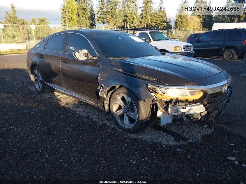 HONDA ACCORD 2018, VIN 1HGCV1F49JA242636
