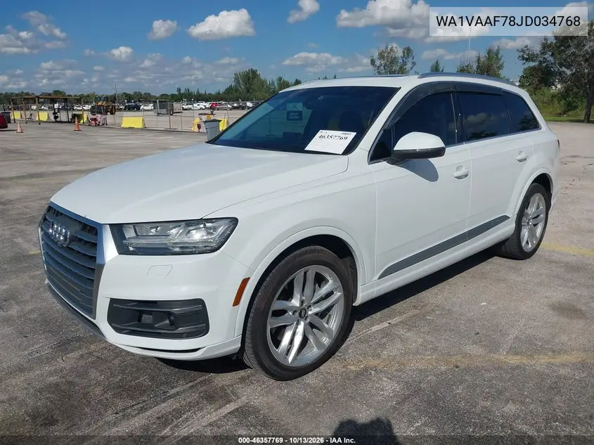 2018 AUDI Q7 VIN WA1VAAF78JD034768 — фото 2