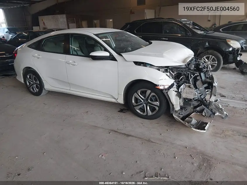 HONDA CIVIC 2018, VIN 19XFC2F50JE004560