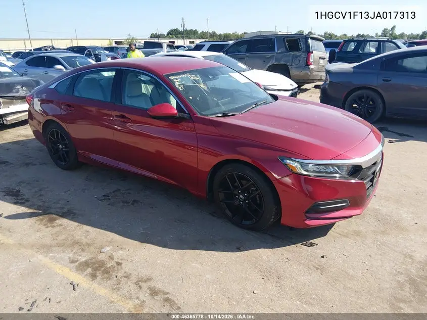 HONDA ACCORD 2018, VIN 1HGCV1F13JA017313