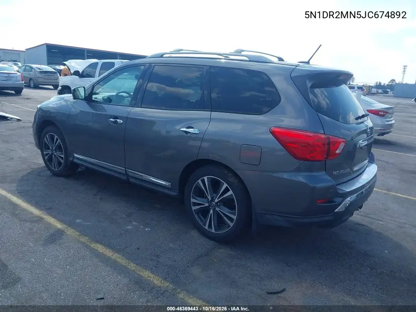 2018 NISSAN PATHFINDER VIN 5N1DR2MN5JC674892 — фото 3