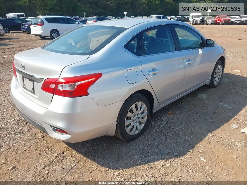 2018 NISSAN SENTRA VIN 3N1AB7AP2JY230538 — фото 4