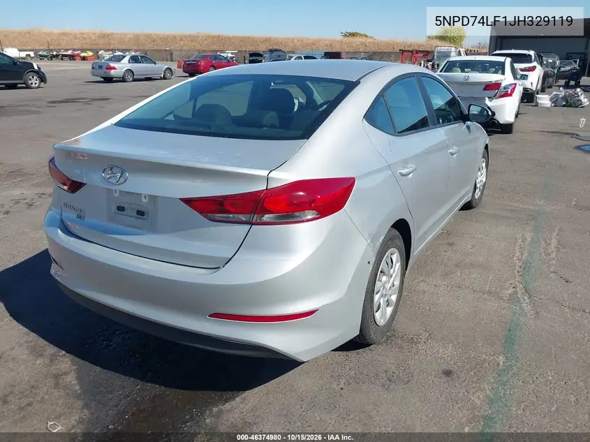 2018 HYUNDAI ELANTRA VIN 5NPD74LF1JH329119 — фото 4