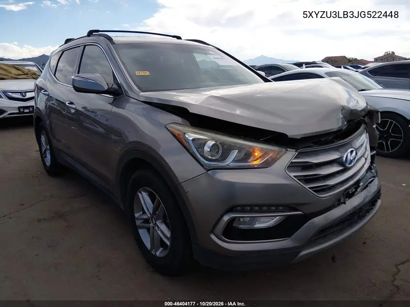 HYUNDAI SANTA FE 2018, VIN 5XYZU3LB3JG522448