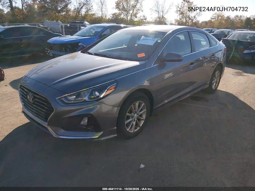 2018 HYUNDAI SONATA VIN 5NPE24AF0JH704732 — фото 2