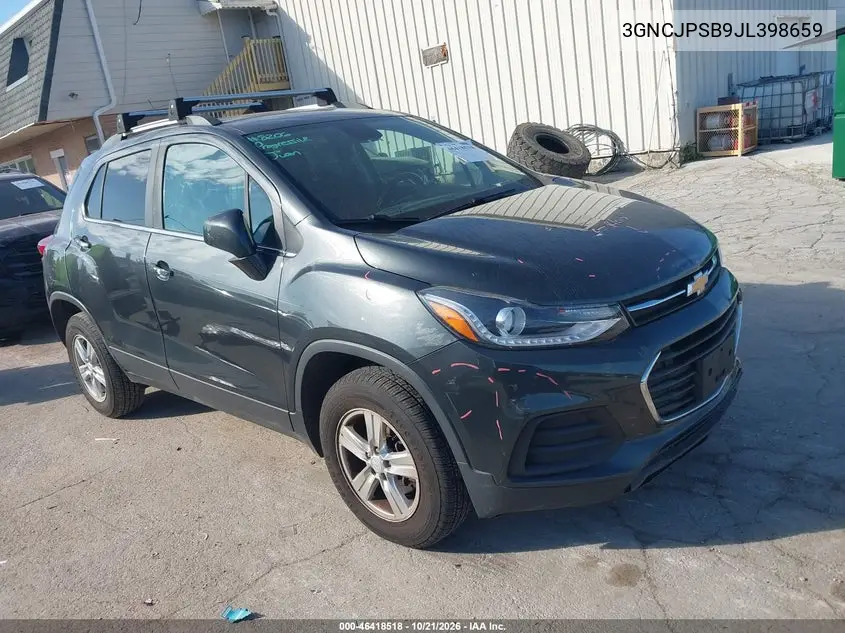 CHEVROLET TRAX 2018, VIN 3GNCJPSB9JL398659