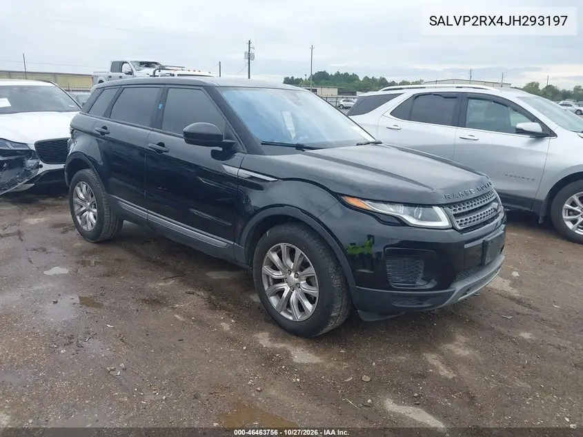 LAND ROVER RANGE ROVER EVOQUE 2018, VIN SALVP2RX4JH293197