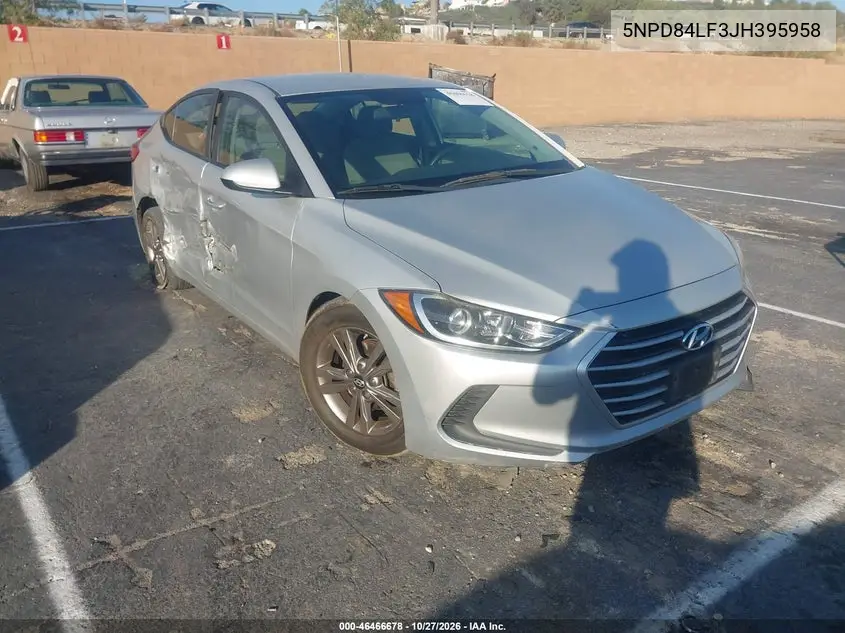 HYUNDAI ELANTRA 2018, VIN 5NPD84LF3JH395958
