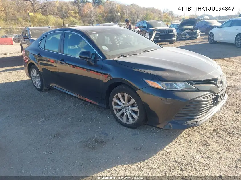 TOYOTA CAMRY 2018, VIN 4T1B11HK1JU094347