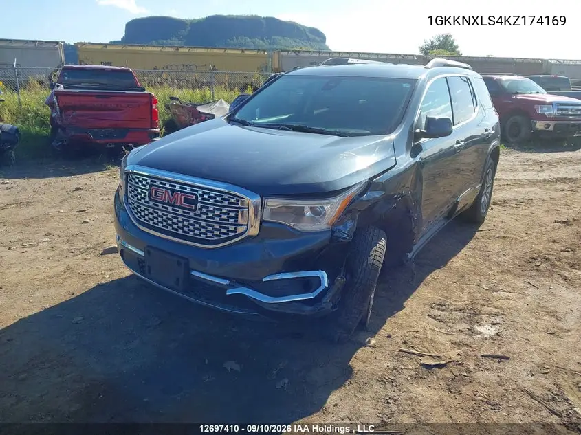2019 GMC ACADIA VIN 1GKKNXLS4KZ174169 — фото 2