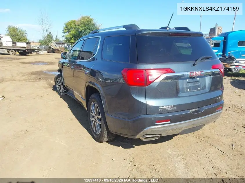 2019 GMC ACADIA VIN 1GKKNXLS4KZ174169 — фото 3
