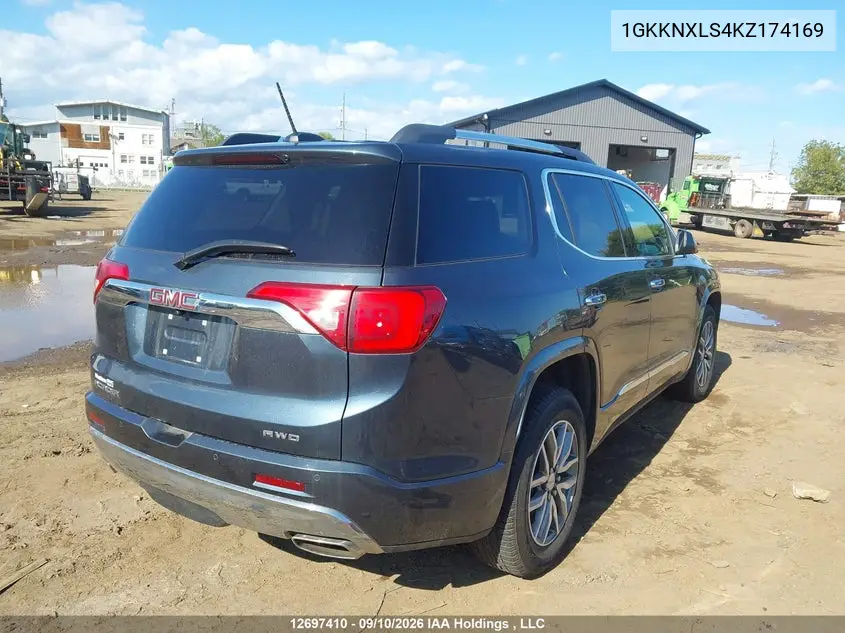 2019 GMC ACADIA VIN 1GKKNXLS4KZ174169 — фото 4