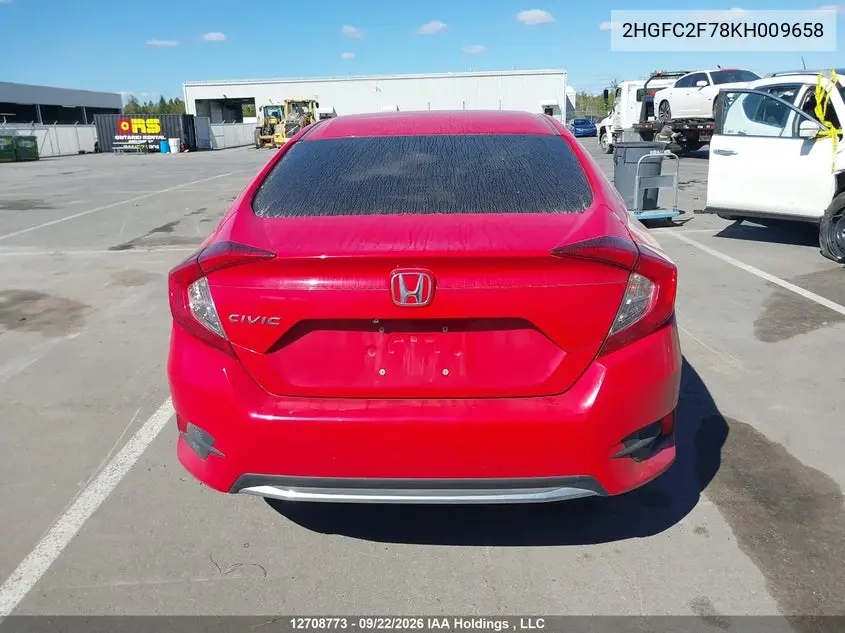 2019 HONDA CIVIC VIN 2HGFC2F78KH009658 — фото 16