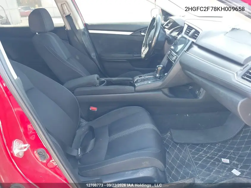 2019 HONDA CIVIC VIN 2HGFC2F78KH009658 — фото 5
