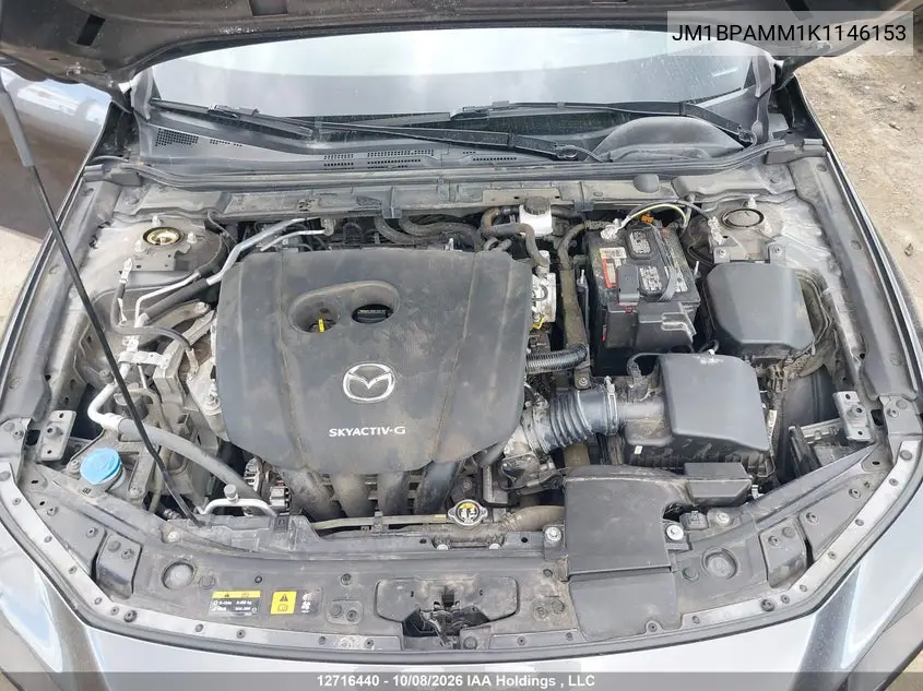 2019 MAZDA 3 VIN JM1BPAMM1K1146153 — фото 10