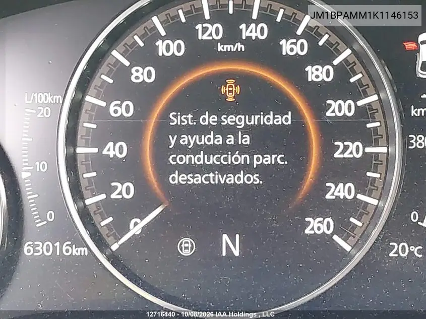 2019 MAZDA 3 VIN JM1BPAMM1K1146153 — фото 15