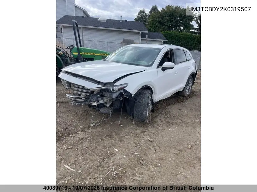 2019 MAZDA CX-9 VIN JM3TCBDY2K0319507 — фото 2