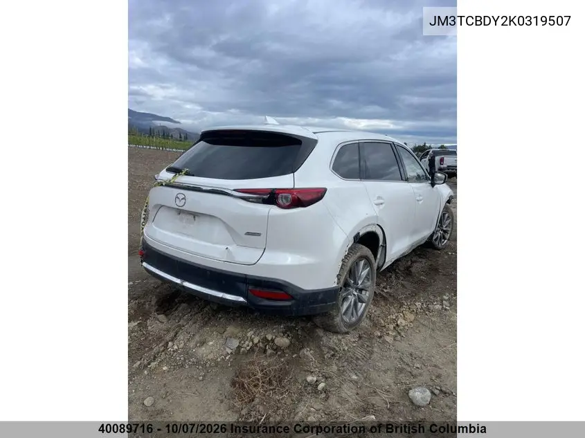 2019 MAZDA CX-9 VIN JM3TCBDY2K0319507 — фото 3