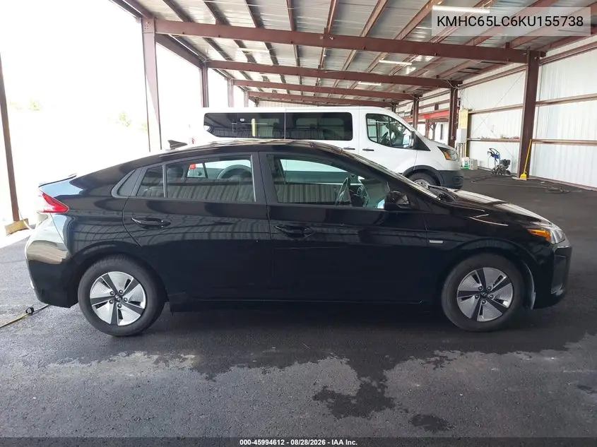 2019 HYUNDAI IONIQ VIN KMHC65LC6KU155738 — фото 18