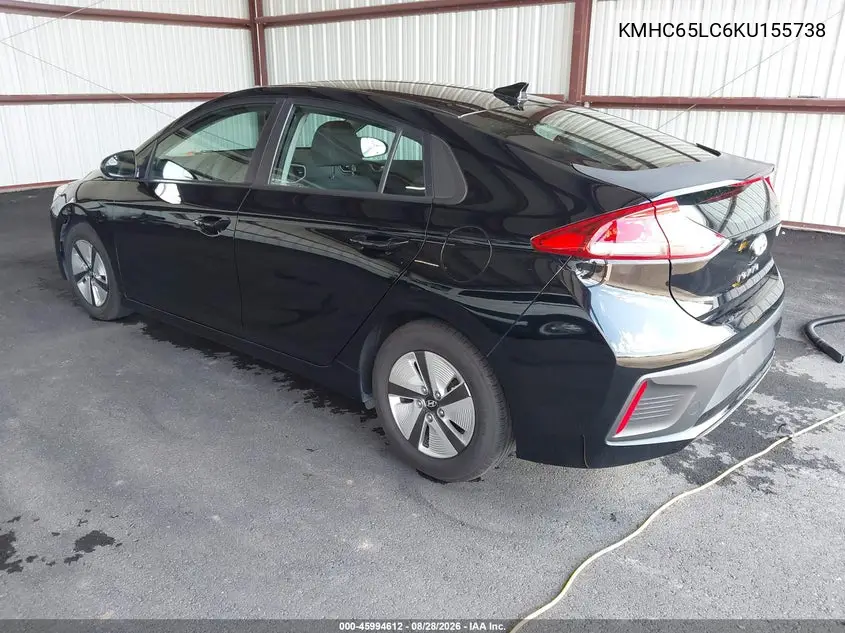 2019 HYUNDAI IONIQ VIN KMHC65LC6KU155738 — фото 3