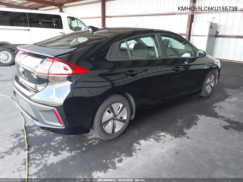 2019 HYUNDAI IONIQ VIN KMHC65LC6KU155738 — фото 4