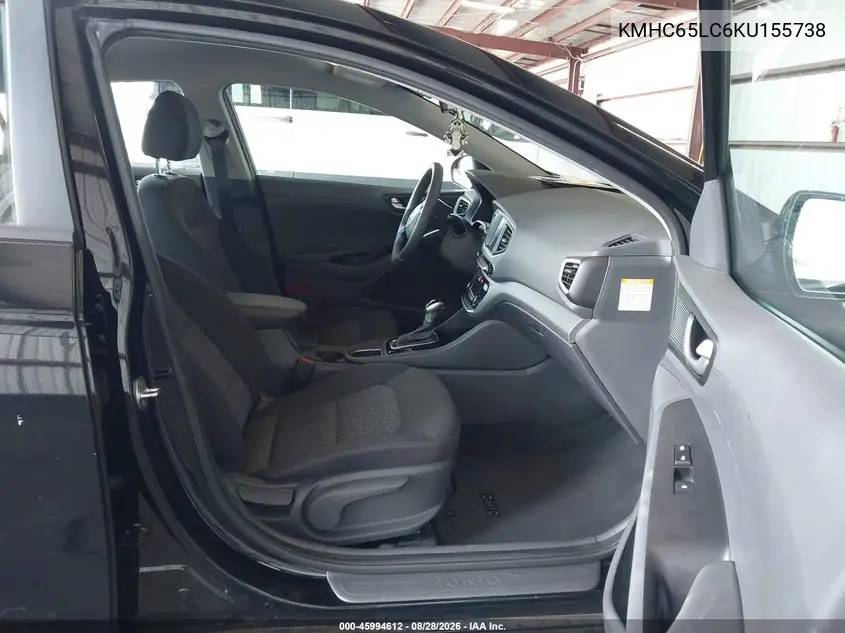 2019 HYUNDAI IONIQ VIN KMHC65LC6KU155738 — фото 5