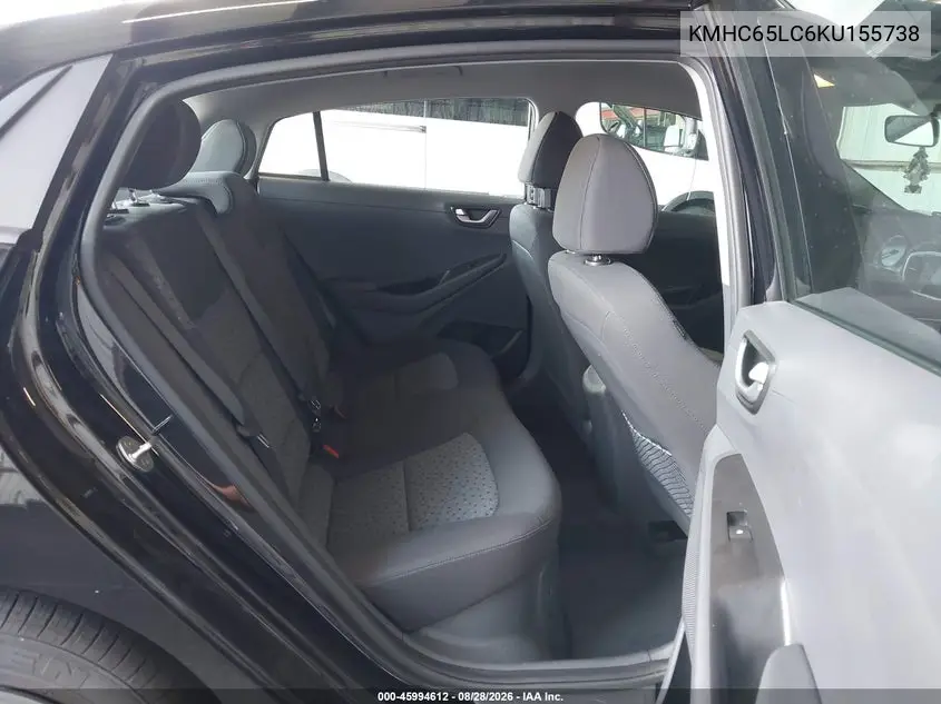 2019 HYUNDAI IONIQ VIN KMHC65LC6KU155738 — фото 8