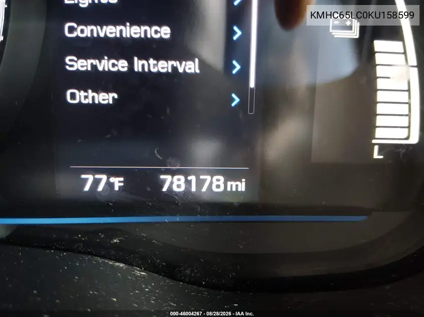 2019 HYUNDAI IONIQ VIN KMHC65LC0KU158599 — фото 16