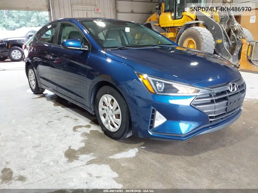 HYUNDAI ELANTRA 2019, VIN 5NPD74LF4KH486970