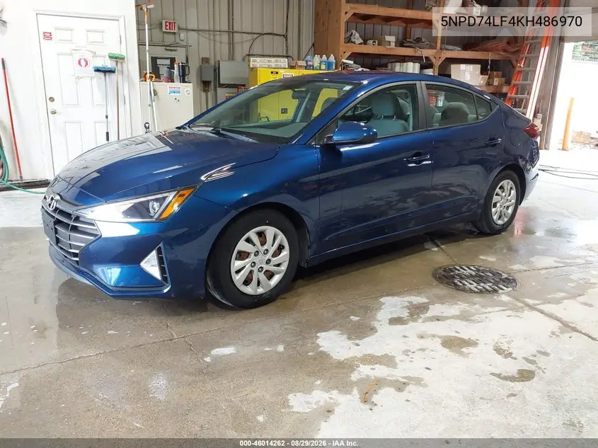 2019 HYUNDAI ELANTRA VIN 5NPD74LF4KH486970 — фото 2