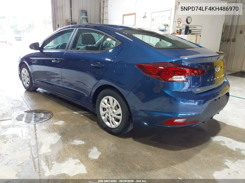 2019 HYUNDAI ELANTRA VIN 5NPD74LF4KH486970 — фото 3