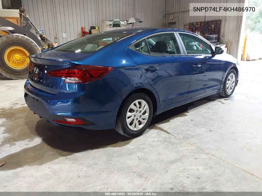 2019 HYUNDAI ELANTRA VIN 5NPD74LF4KH486970 — фото 4