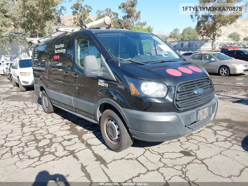 FORD TRANSIT 2019, VIN 1FTYE1YM3KKA70875