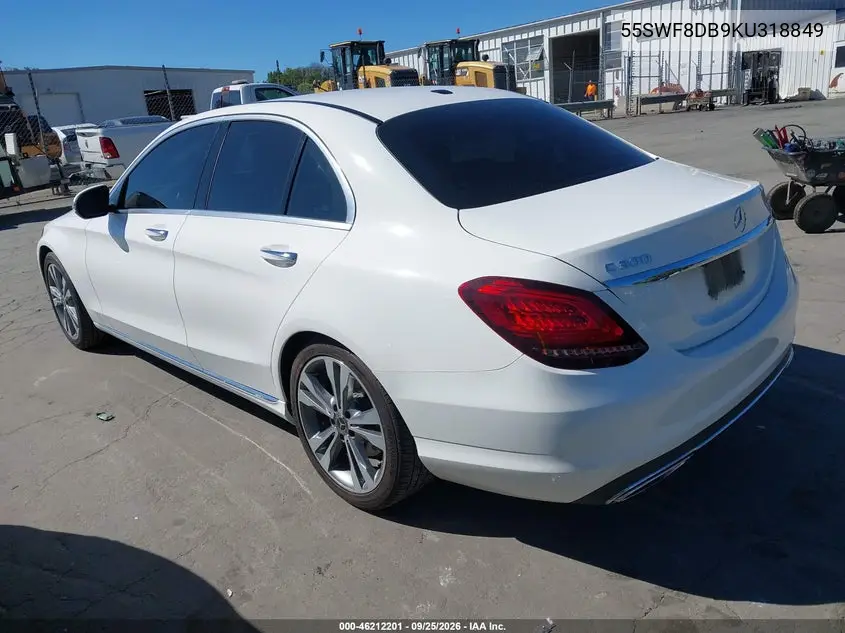 2019 MERCEDES C-KLASSE VIN 55SWF8DB9KU318849 — фото 3