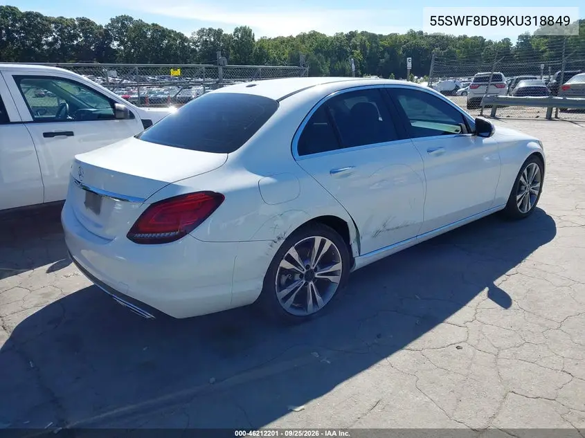 2019 MERCEDES C-KLASSE VIN 55SWF8DB9KU318849 — фото 4