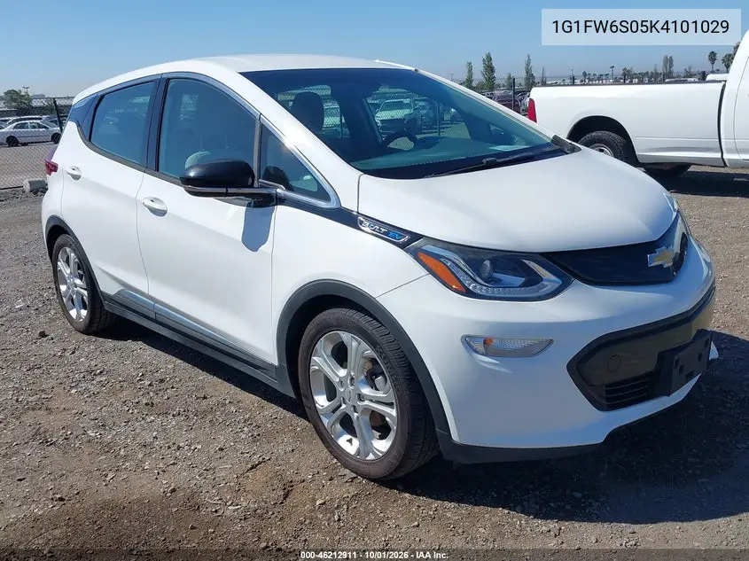 CHEVROLET BOLT 2019, VIN 1G1FW6S05K4101029