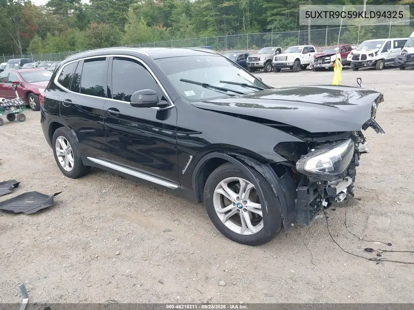 BMW X3 2019, VIN 5UXTR9C59KLD94325