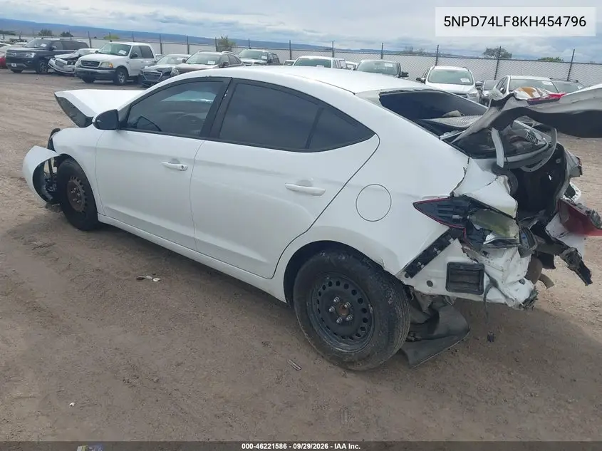 2019 HYUNDAI ELANTRA VIN 5NPD74LF8KH454796 — фото 3