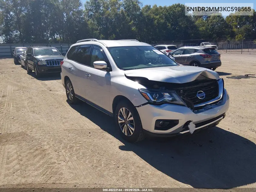 NISSAN PATHFINDER 2019, VIN 5N1DR2MM3KC598565