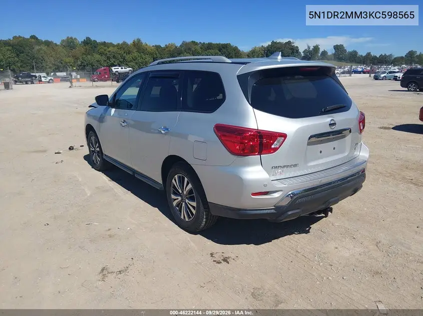 2019 NISSAN PATHFINDER VIN 5N1DR2MM3KC598565 — фото 3