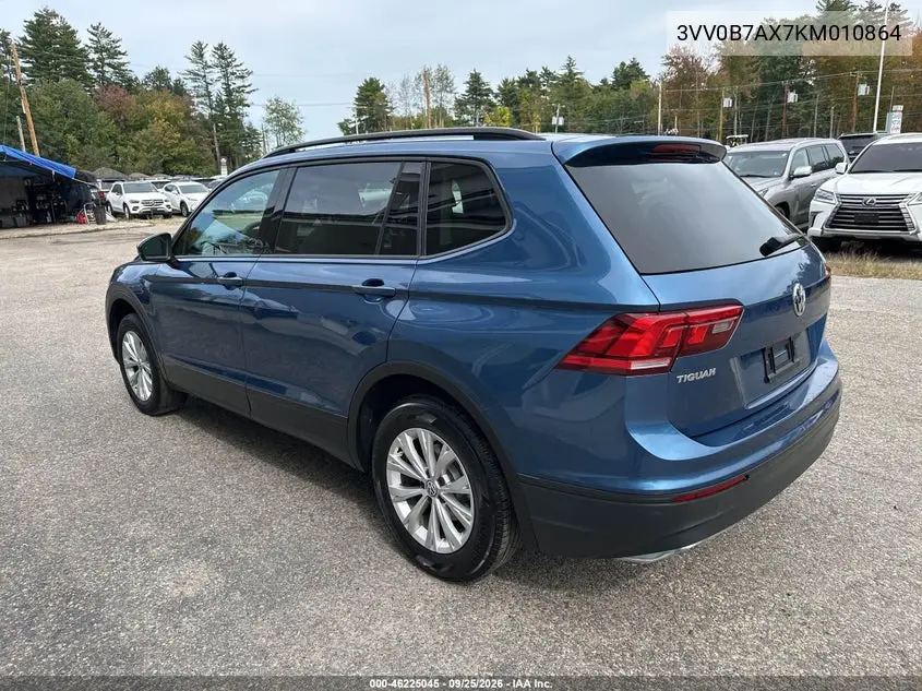 2019 VOLKSWAGEN TIGUAN VIN 3VV0B7AX7KM010864 — фото 3