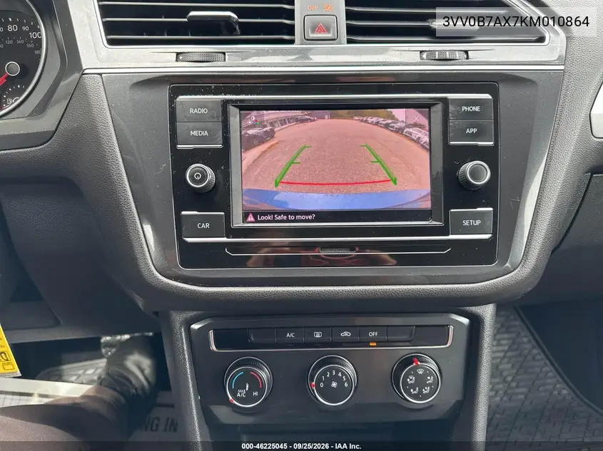 2019 VOLKSWAGEN TIGUAN VIN 3VV0B7AX7KM010864 — фото 6